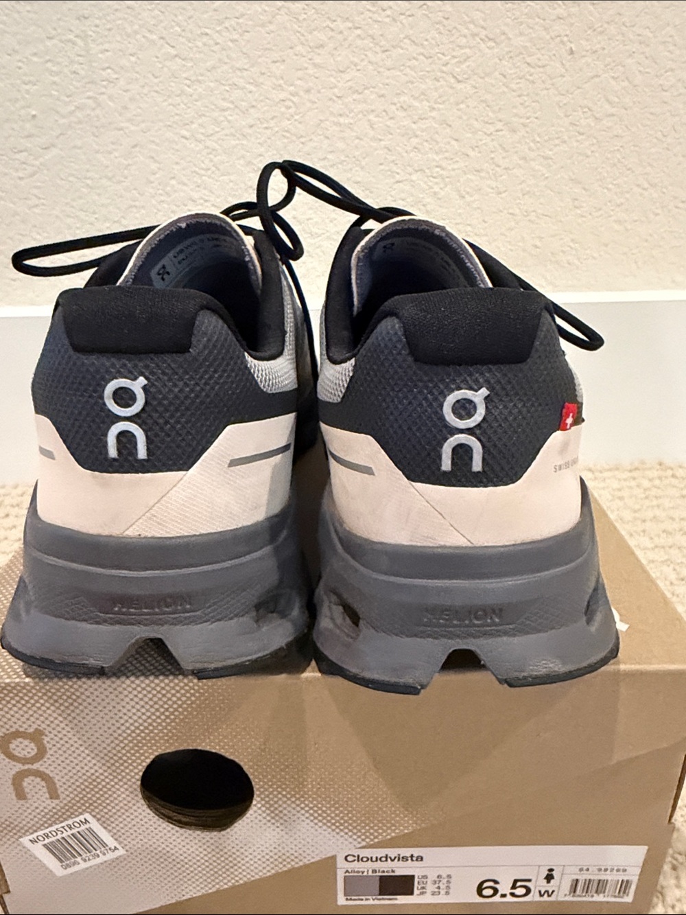 On Running Women's Cloudventure Trail Shoes in Gray and Peach - Picture 4 of 6